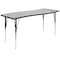 Flash Furniture Oval 60 W, 86 L, 30.25 H, Chrome, Laminate, Particleboard, Steel, Grey XU-GRP-A3060CON-60-GY-T-A-GG - alternate 7